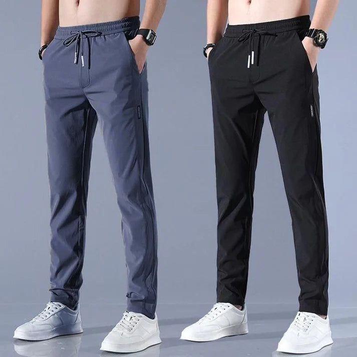 🔥Buy1 Get 1 Free💥🤩 PREMIUM MEN'S HIGH STRETCH SKINNY LYCRA PANTS(Black & Grey) 🔥