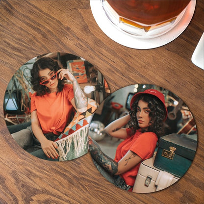 Customized Tea Coaster With Add your photo And Any Text and Design Print