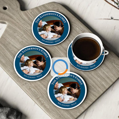 Customized Tea Coaster With Add your photo And Any Text and Design Print