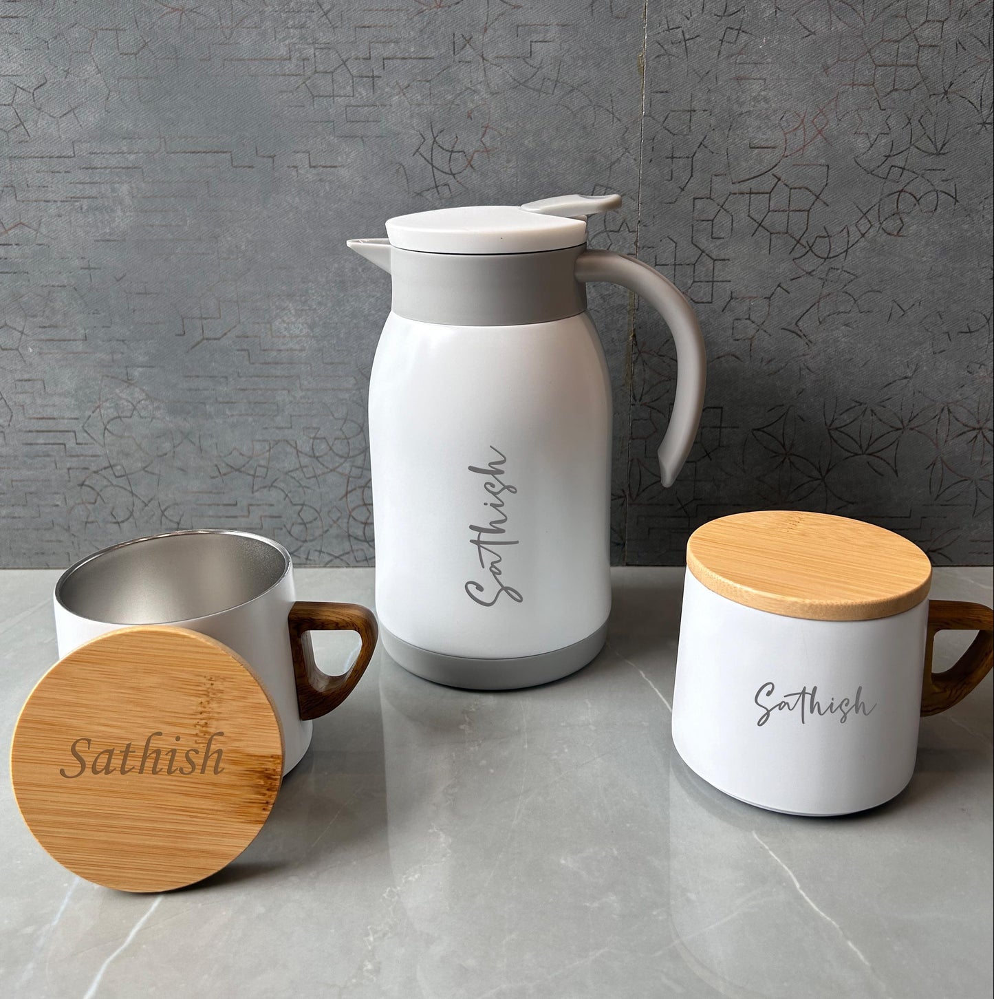 Customised Kettle & 2 Mug Gift set