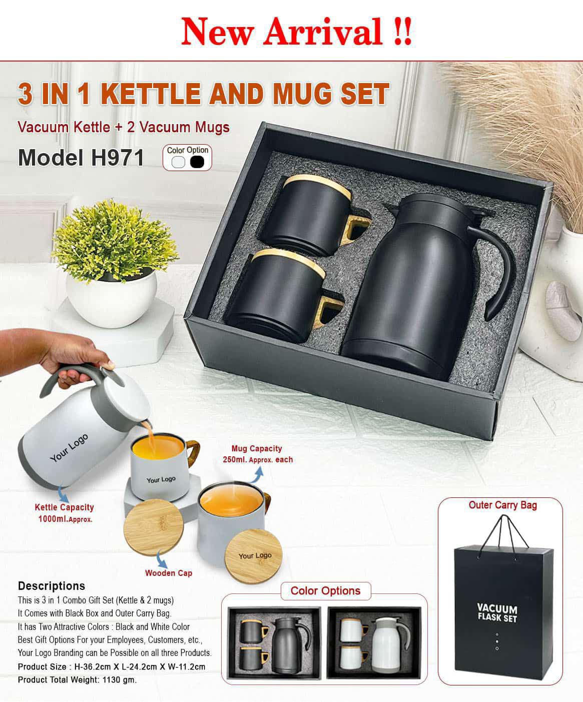 Customised Kettle & 2 Mug Gift set