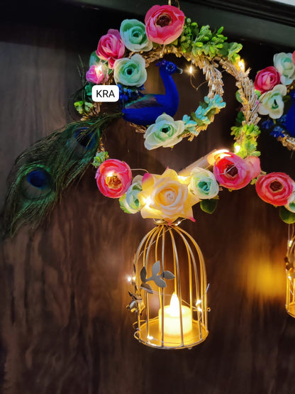 Peacock Cage LED hangings