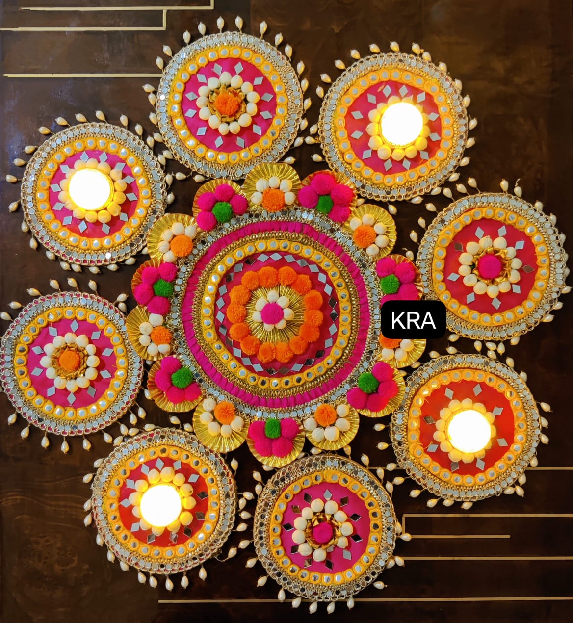 Premium Heavy Rangoli Set of 9 pcs