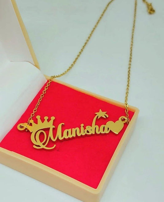 Customized Pendant With Add your name with Chain