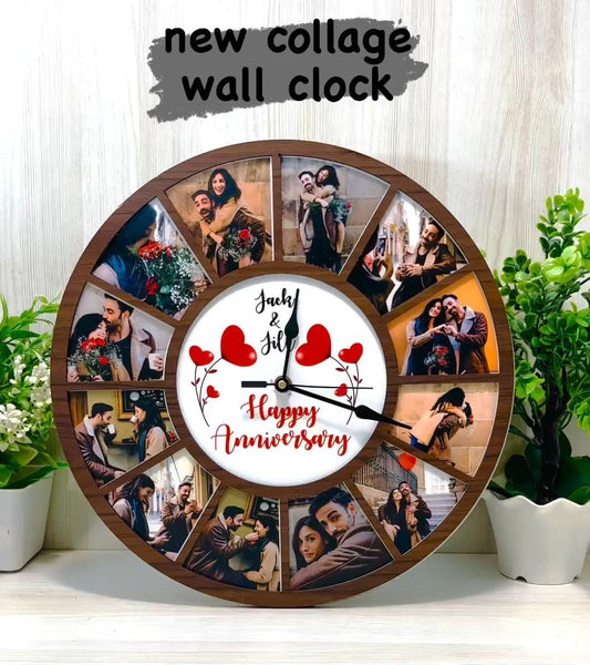 Customized New Clock fram with add your photo With Name & Message Print