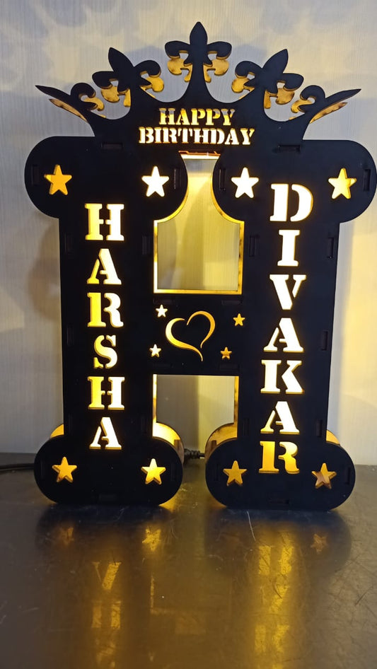 Alphabet LED initial cutout